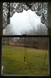 The view out of a window here at my house.