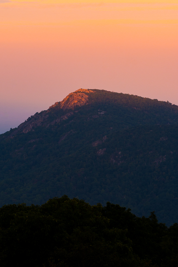 Last Light of Day on Old Rag Mountain